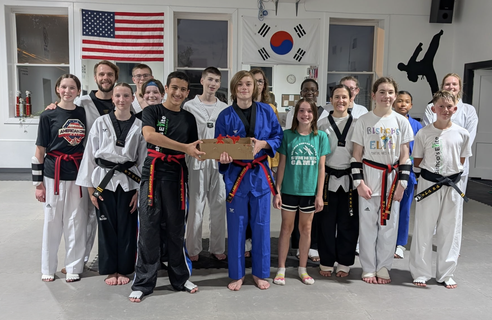 Taekwondo Master Teaching Students